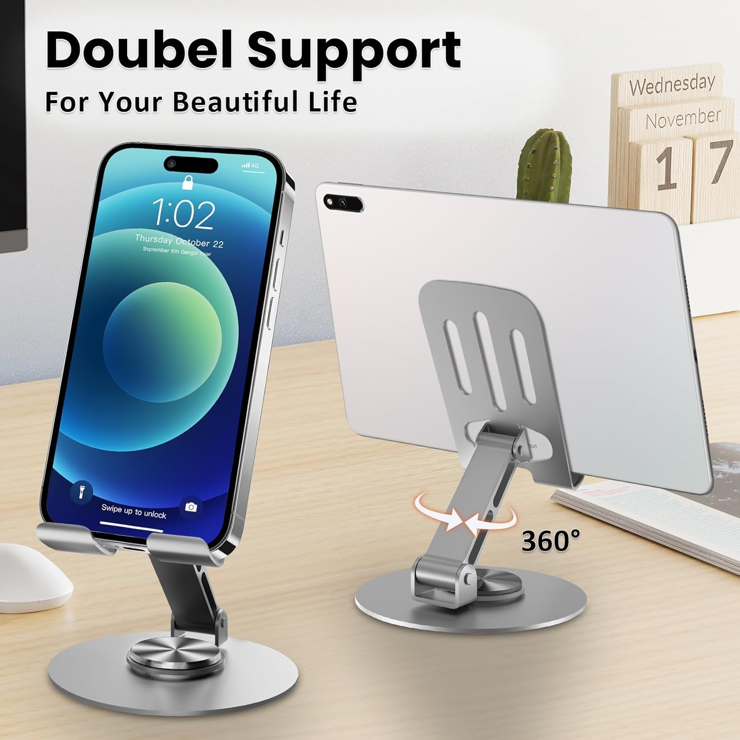 360 Rotating Metal Phone Stand Holder