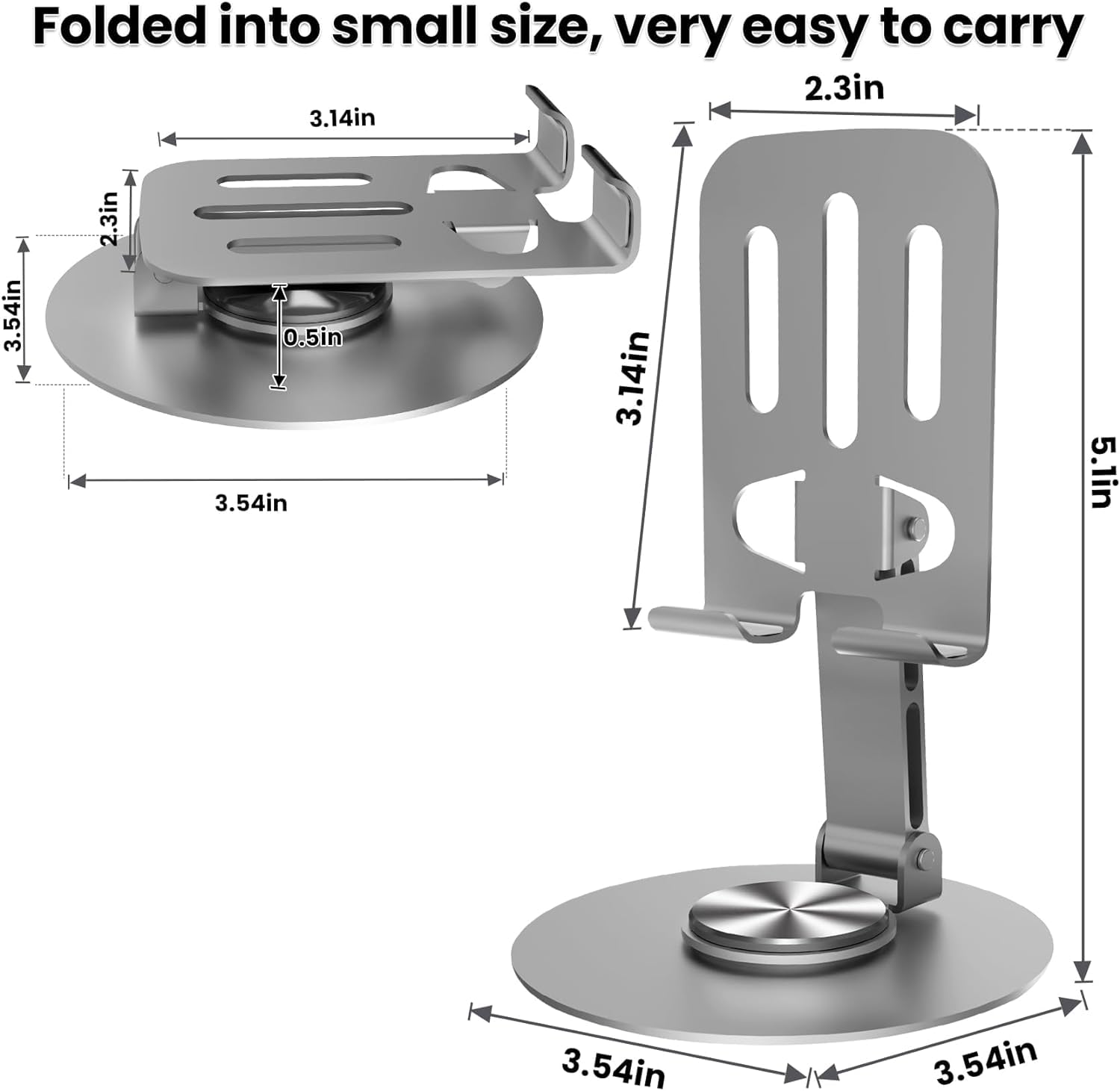 360 Rotating Metal Phone Stand Holder