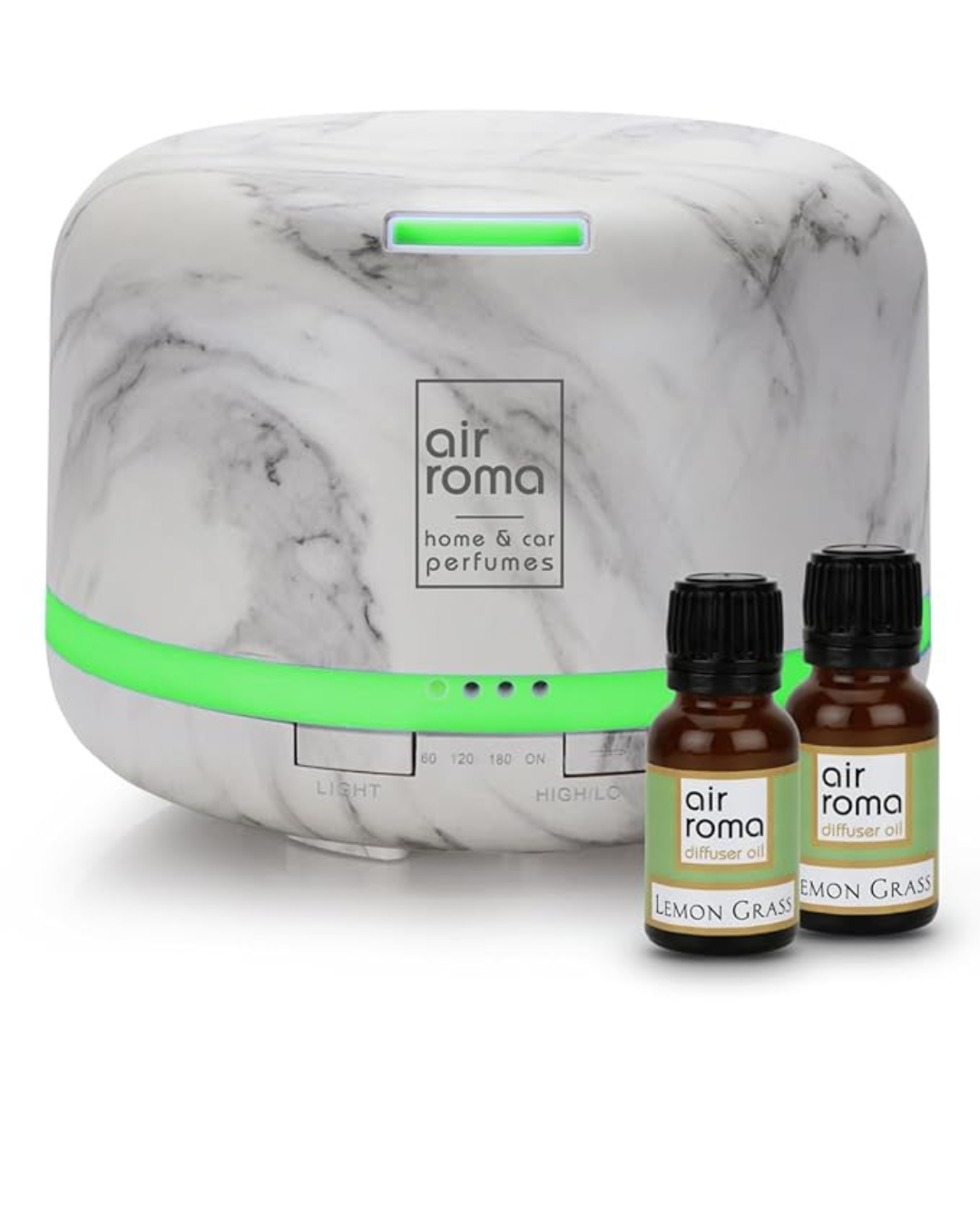 AIR-ROMA Plastic 500Ml Essential Mist Aroma Diffuser with Lemon Grass Oil and Led Changing Light Colors