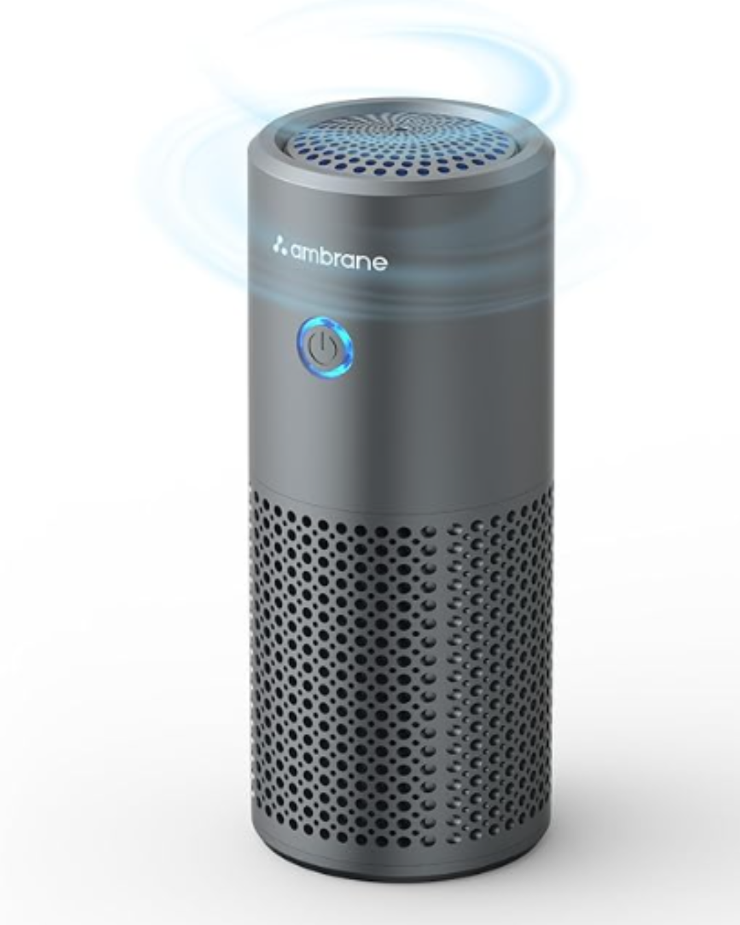 Ambrane Car Air Purifier, 4-Layer HEPA13 Filtration, Negative Ions, Activated Carbon, Removes Pollution, Virus, Dust, 2-in-1 Aroma Diffuser