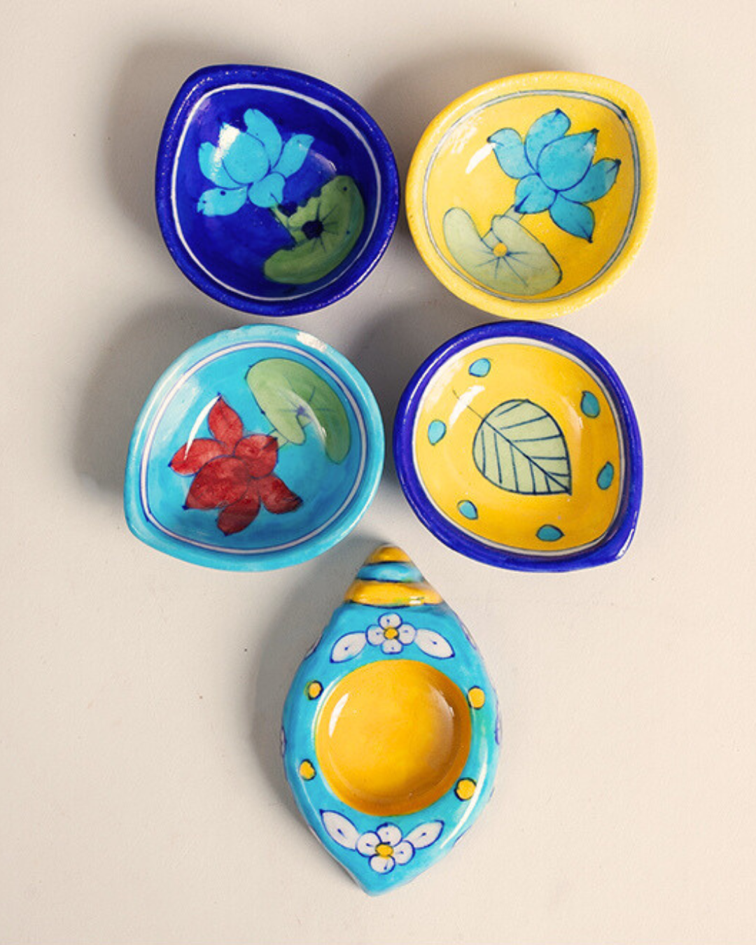 Blue Pottery Diyas (Per Piece)