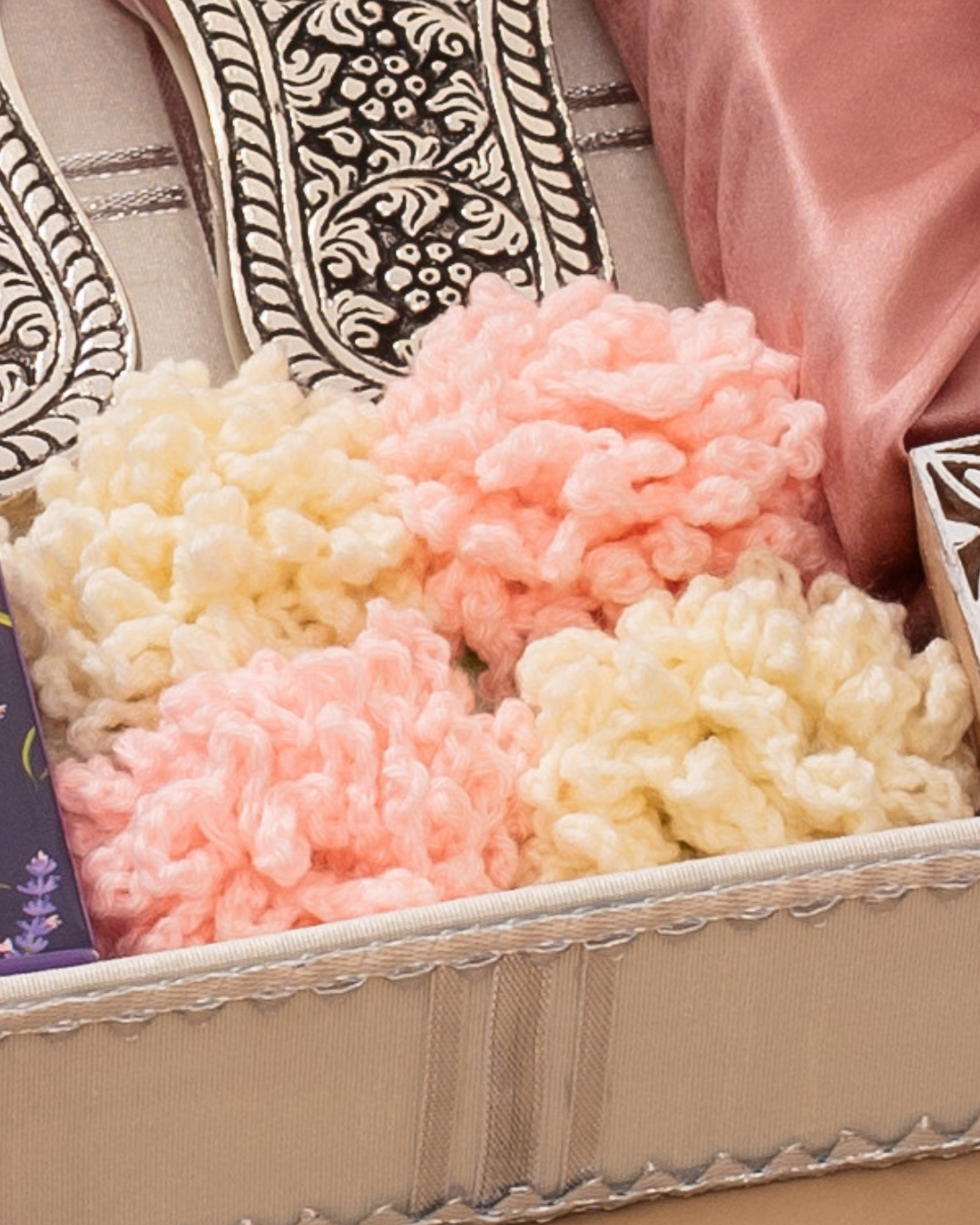Crocheted Marigold Flowers Set of 4