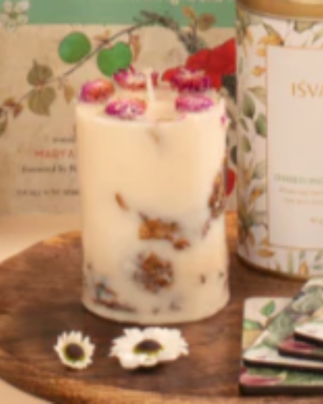 Dry Flower Candle Block