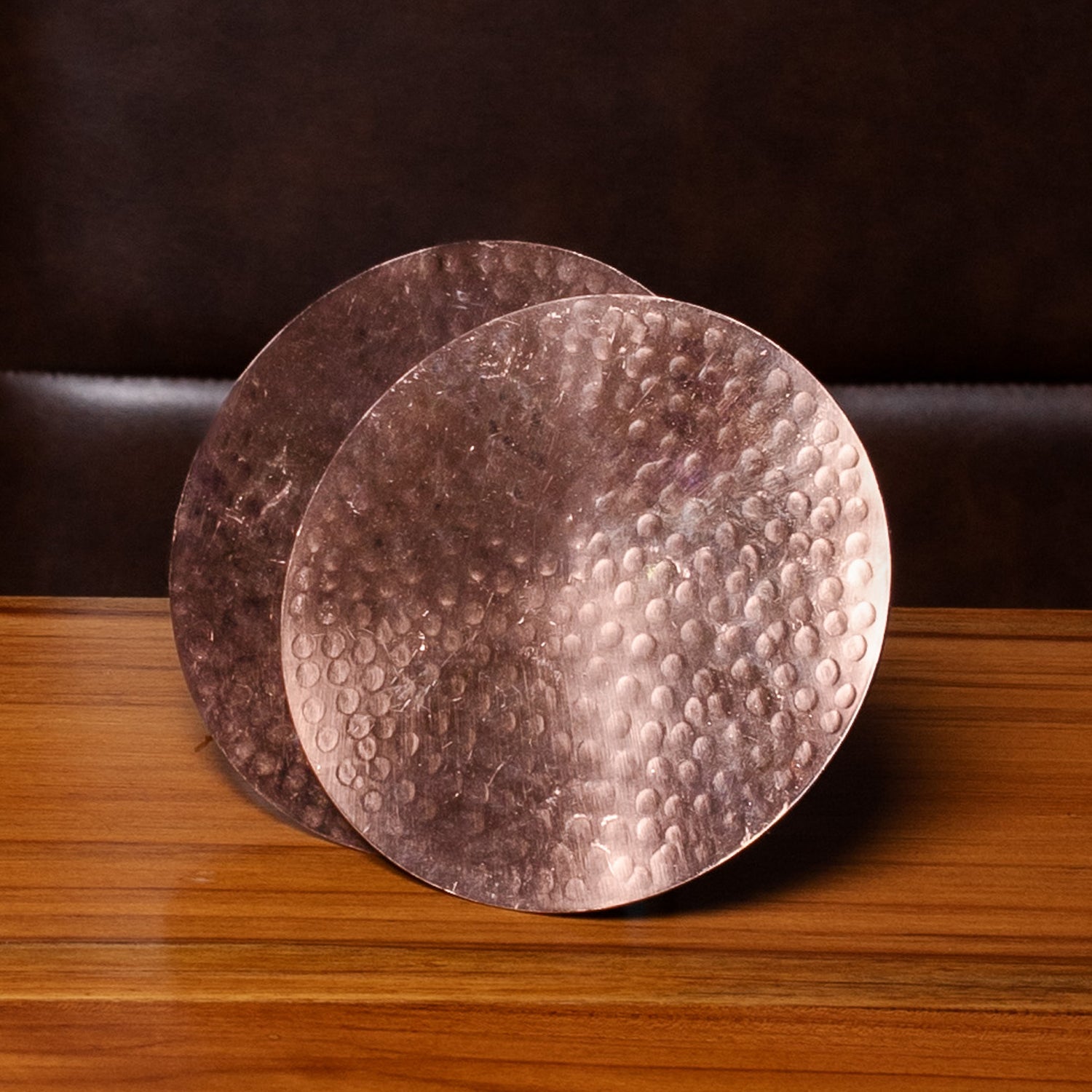 Hammered Copper Coasters - Set of 2