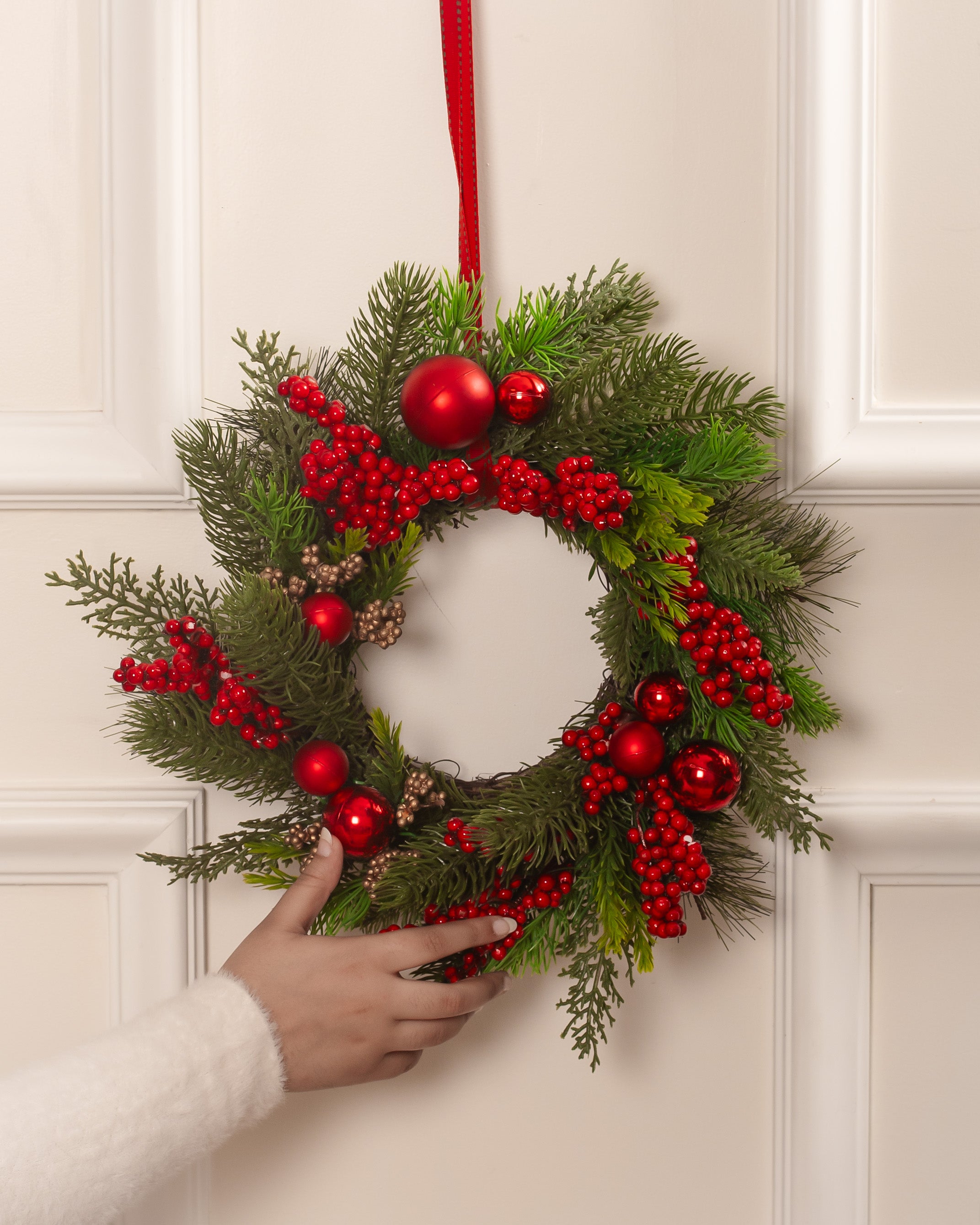 Cherry Blooms Christmas Wreath