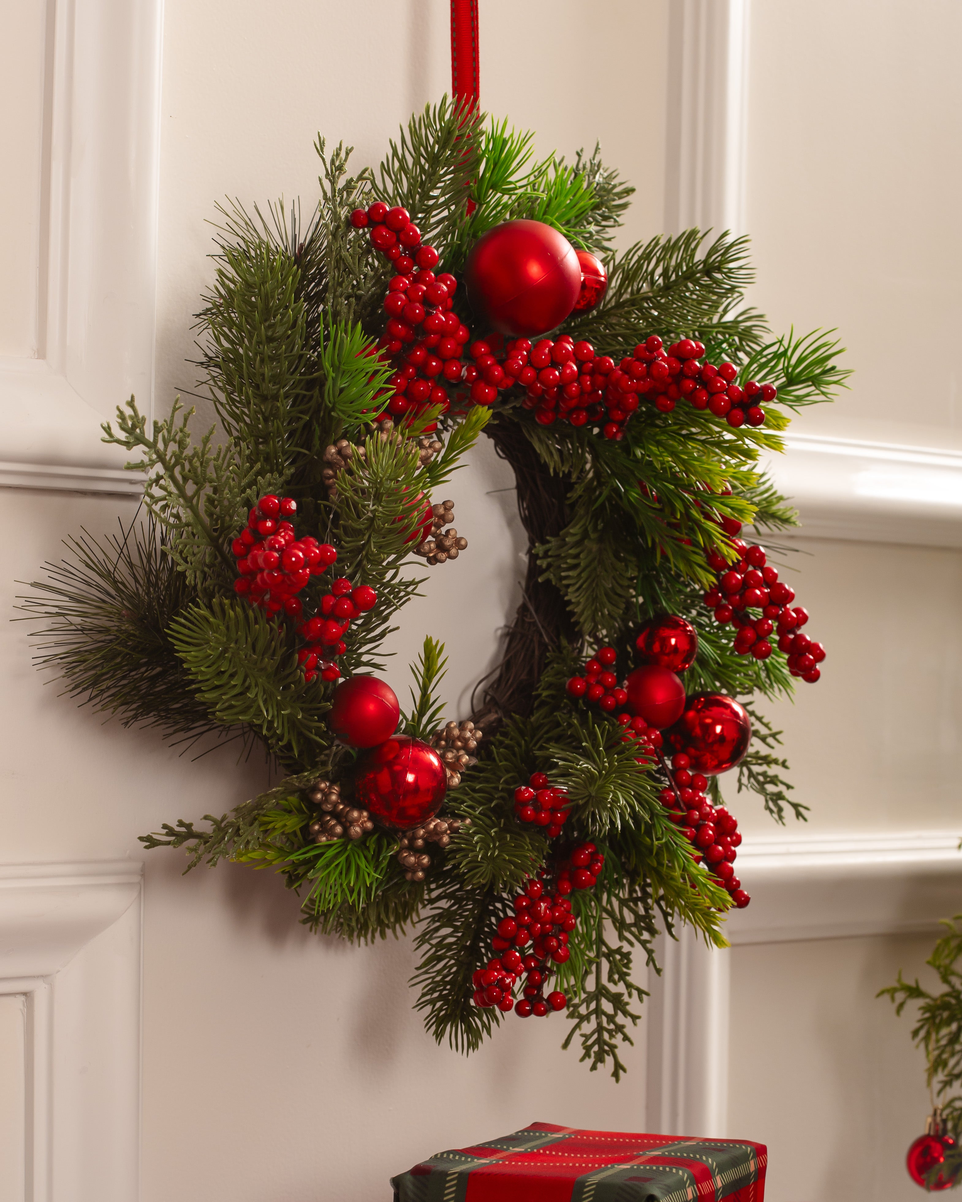 Cherry Blooms Christmas Wreath