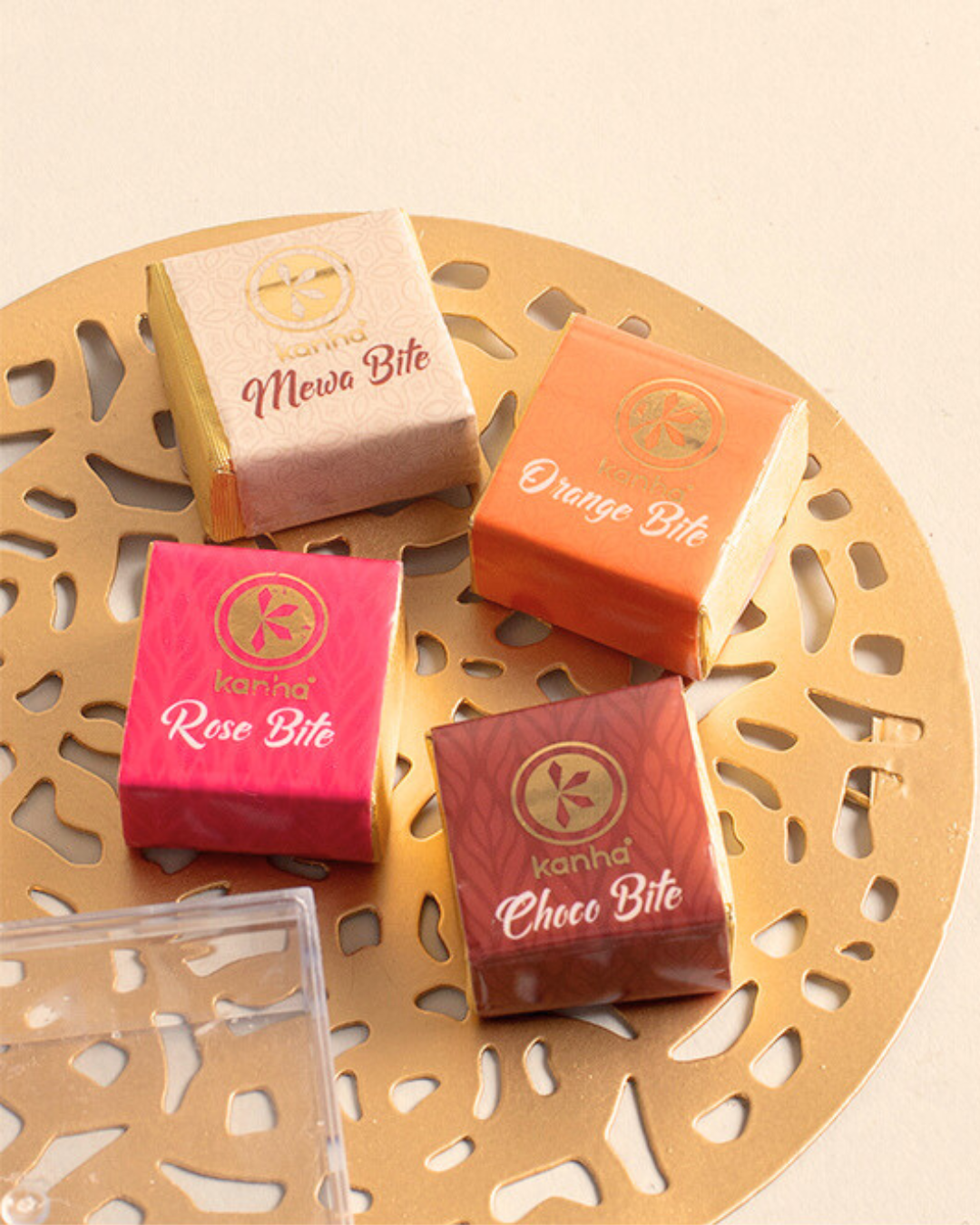 Kanha Assorted Bites - 8 Pieces Mewa, Rose, Orange & Chocolate