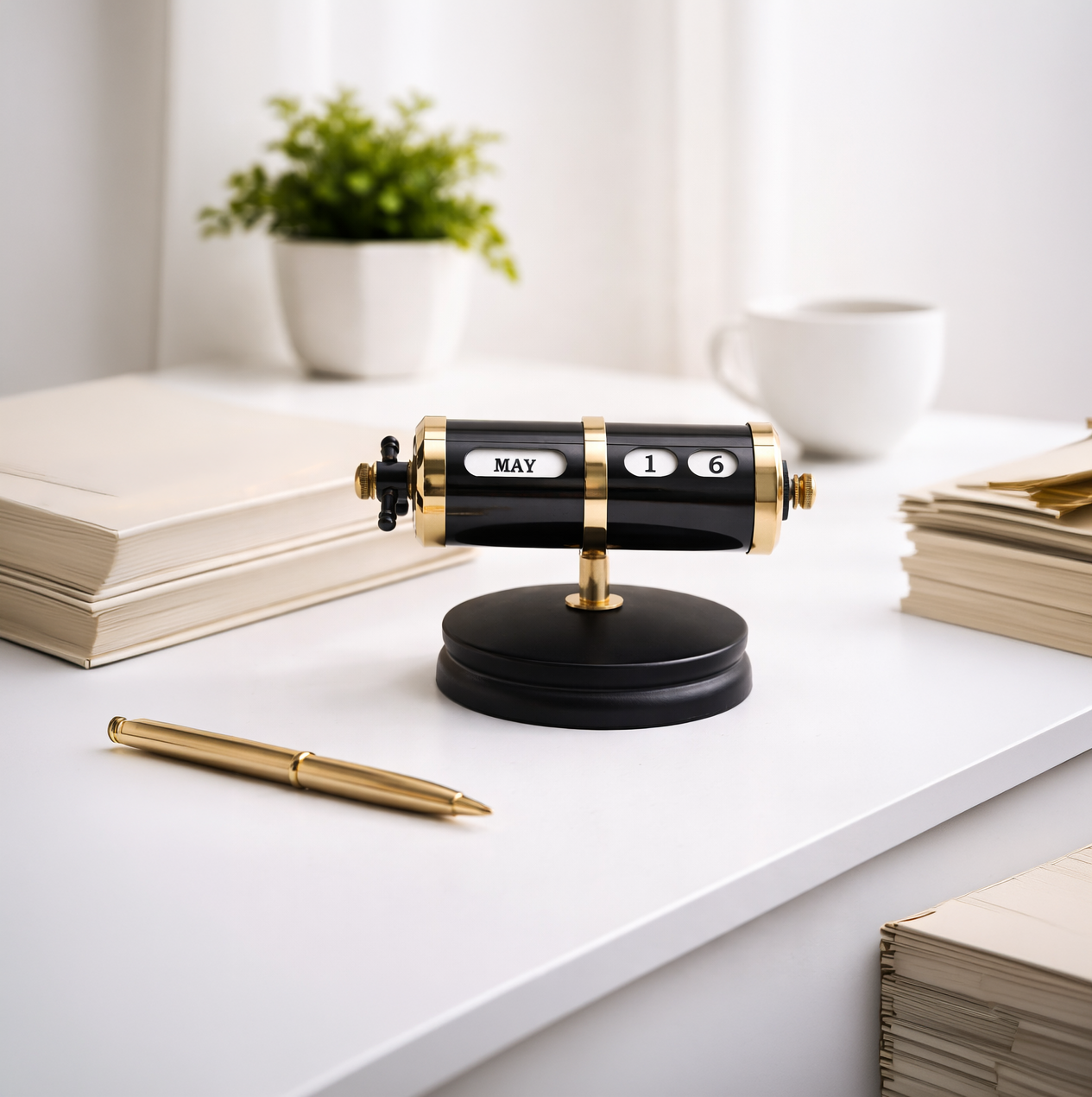 Luxury Rotating Perpetual Desk Calendar