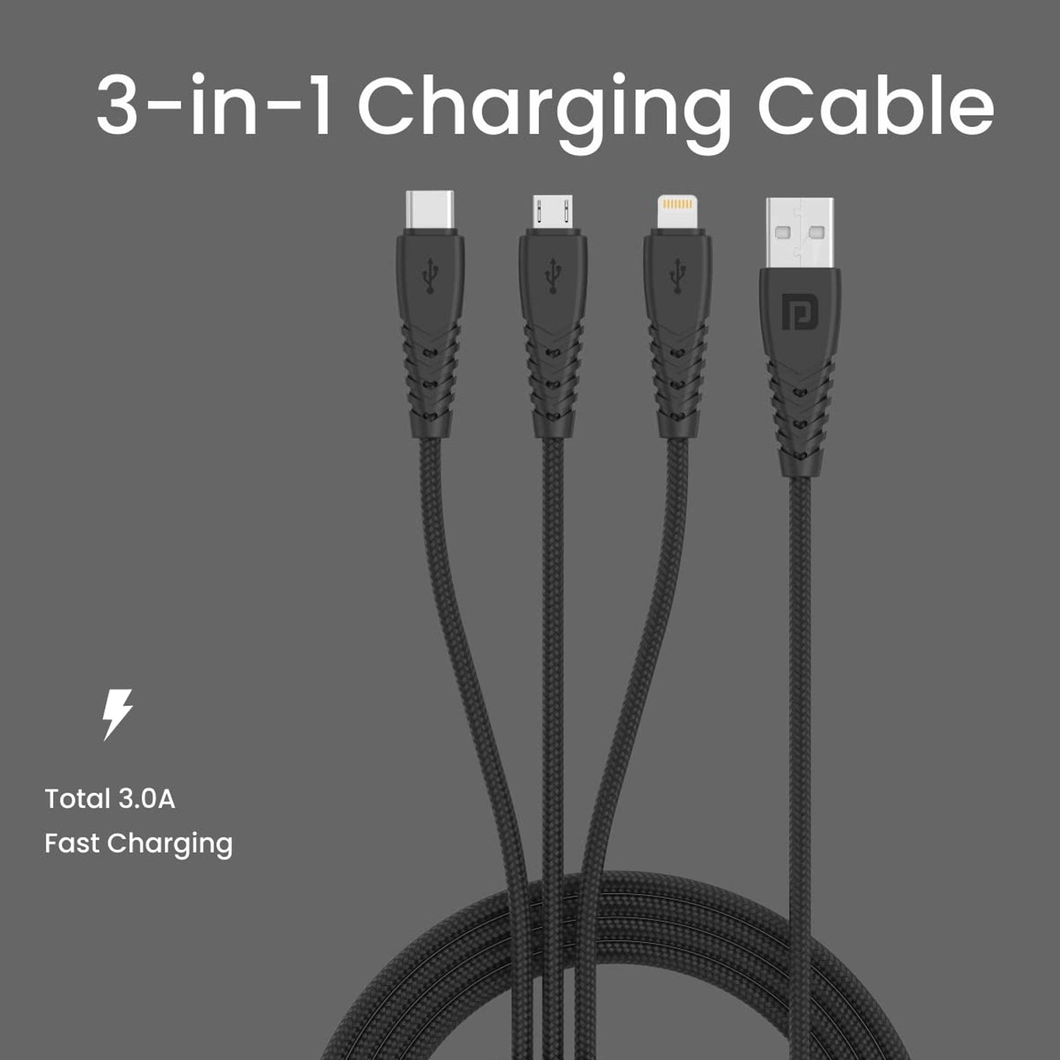 Portronics Konnect a Trio 3-in-1-MultiFunctional-Cable