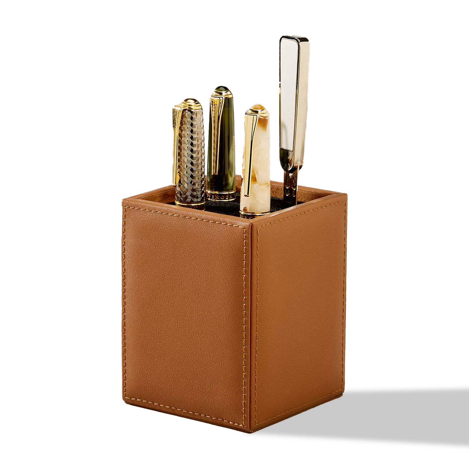 Vegan Leather Pen Holder