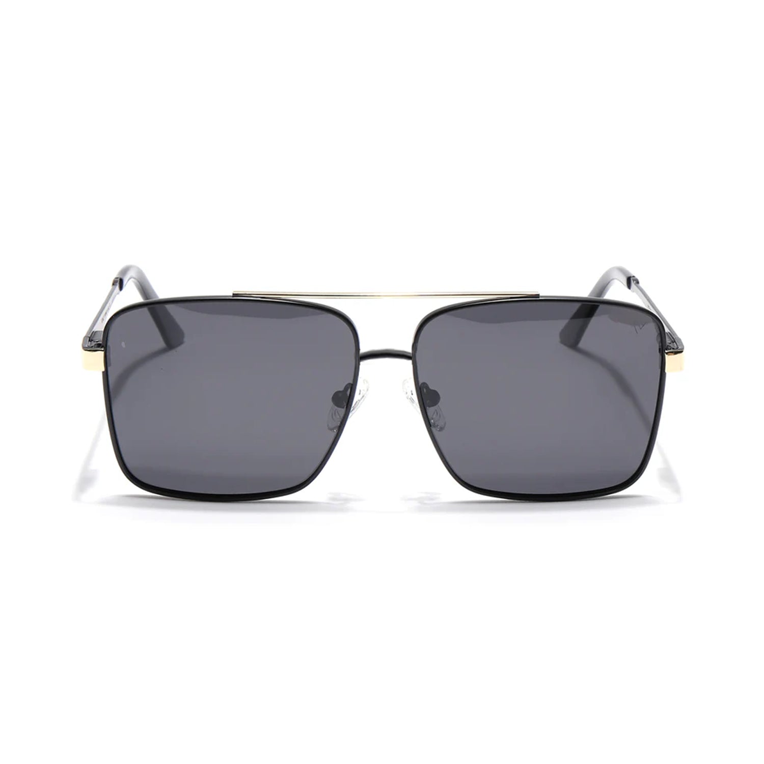 Voyage Black Sunglasses For Men With Leather Foldable Glasses Cover