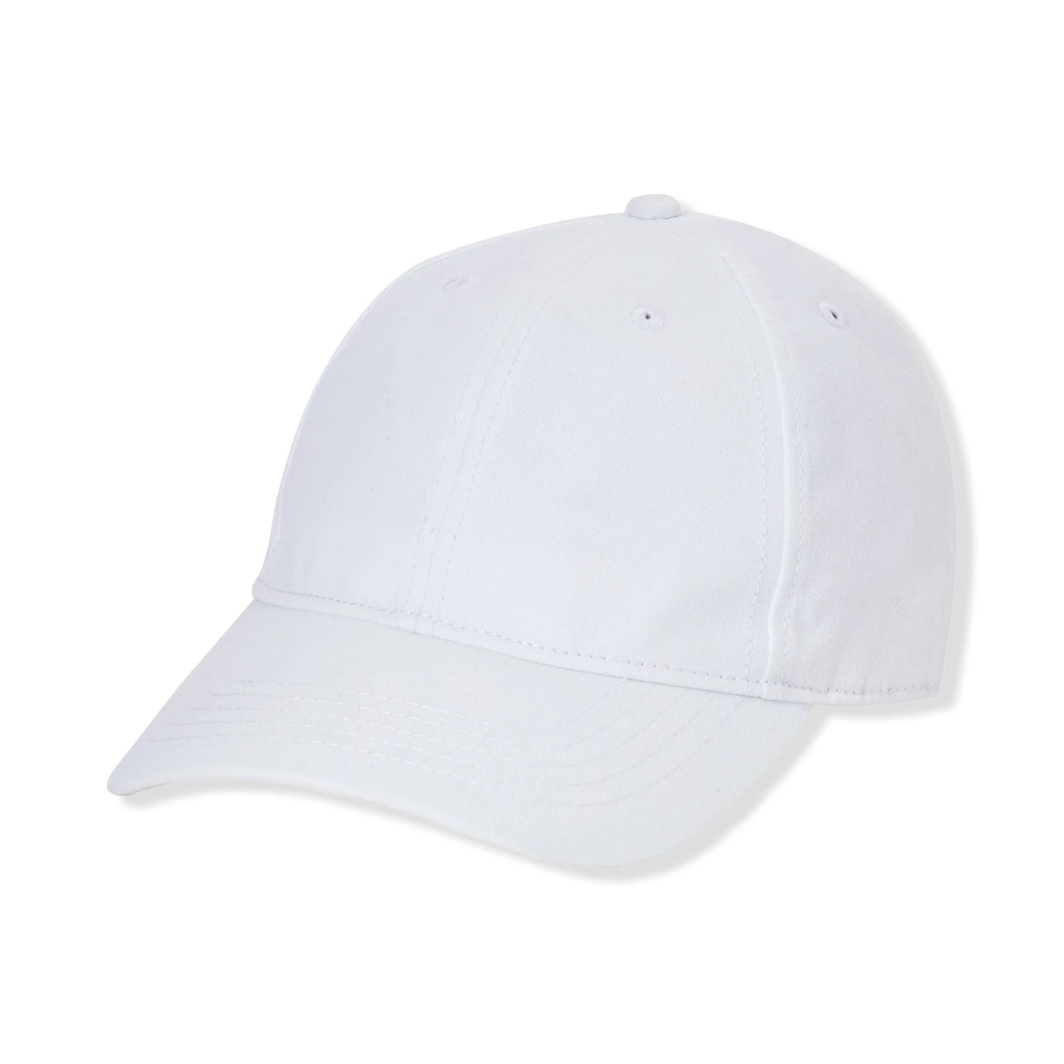 100% Cotton Cap Hat - White